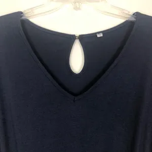 Women's Short Sleeve Blue Jumpsuit Size Medium thumbnail 4