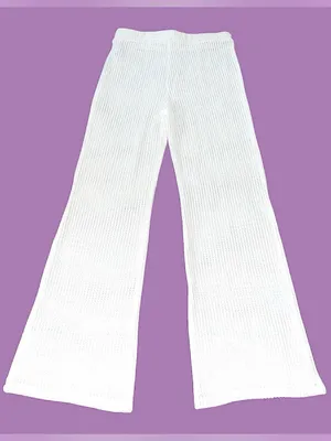 Self Esteem white crotchet pants. thumbnail 2