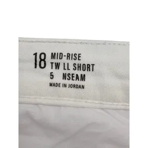 a.n.a. Mid-Rise Twill Short Womens 18 White Casual 5 Inch Inseam‎ Chino Summer thumbnail 5