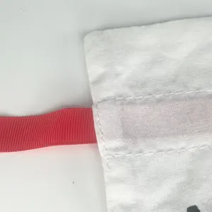 Sephora MakeUp Geek Drawstring Cloth MakeUp Delicates Travel Bag White Red New thumbnail 3