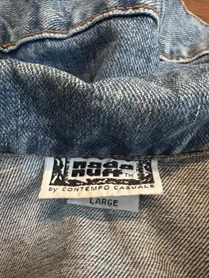 Nada Nuff by Contempo Casuals VINTAGE Large Denim Jean Vest thumbnail 3