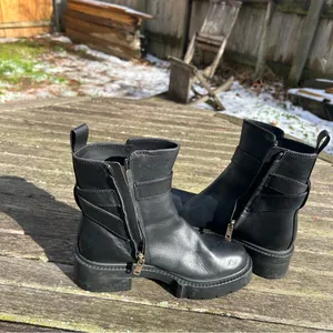 Coach Lacey Leather Lug-Sole Ankle Boots size 5.5‎ thumbnail 11