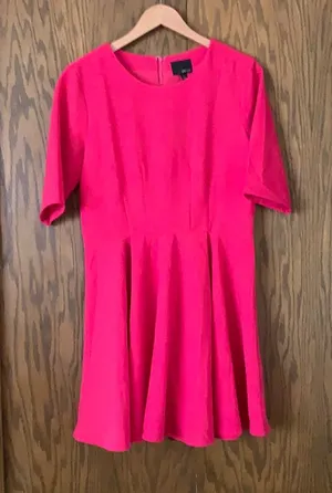 Greylin Anthropologie‎ bright pink fit and flare dress new thumbnail 1