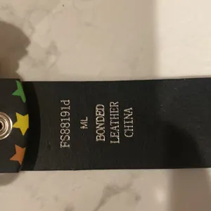 Rainbow star bonded leather belt grunge animé punk NWOT unisex thumbnail 3
