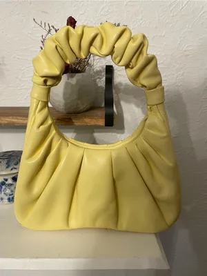 JW PEI Yellow Handle Shoulder Bag Gabbi Ruched Hobo Handbag thumbnail 4