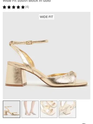 Schuh gold block heel Size 6 thumbnail 2