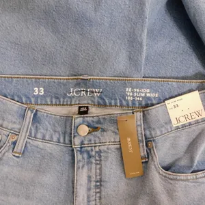 NWT!! J. CREW '96 Slim Wide Jeans Synniva Wash Denim High Rise Waist Size 33 thumbnail 11