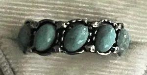 Boho/Vintage Distressed Design Faux Turquoise Ring Size 6 NWT thumbnail 1