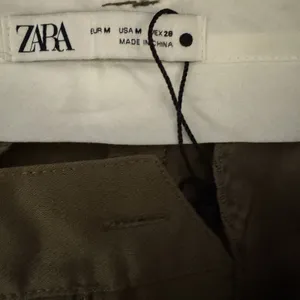 Zara Womens Pants Pleated Wide Leg Trouser Stretch‎ Tailored Brown Medium NWOT thumbnail 7