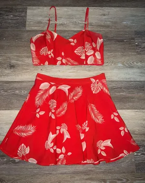Tropical Two Piece Set Red Size M thumbnail 1