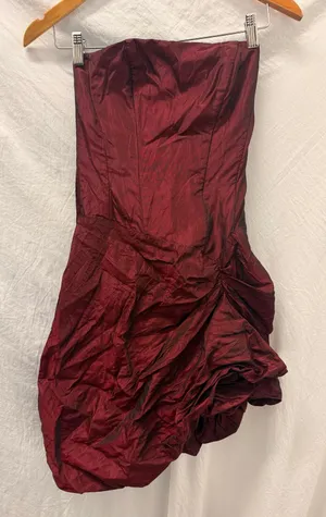 Vintage Gunne Sax Strapless Short‎ Bubble Dress Goth Vampire Holloween thumbnail 1
