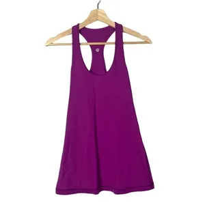 Lululemon Cool Racerback Regal‎ Plum Purple Athletic Tank Top 4 thumbnail 3