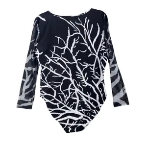 Ala‎ von Auersperg Body Suit XL Moon Coral Sheer Nylon Coastal Print Resort Luxe thumbnail 2