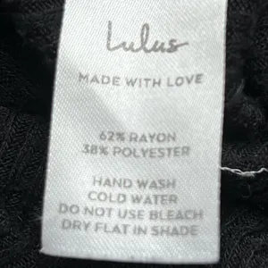 Lulus black crossover Sweater fitted minimalist neutral workwear size XS thumbnail 6