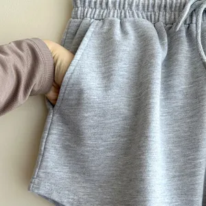 Amazon Grey High Waisted Sweat Shorts, Activewear Shorts, Size Medium thumbnail 6