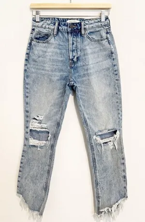 Hidden Denim Jeans Size 25 Blue High Rise Zoey Distressed Rigid Alternative Edgy thumbnail 1
