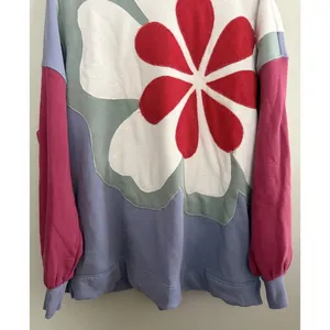 Free People Clover Sweatshirt Floral Poppy Combo‎ Women's Size Small thumbnail 5