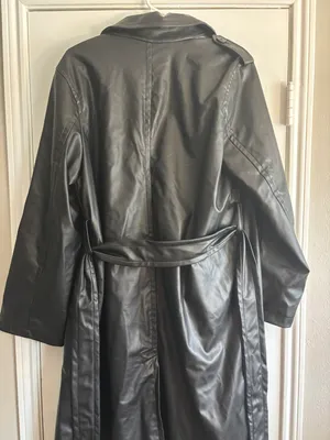 A New Day Faux Leather Trench Coat thumbnail 6