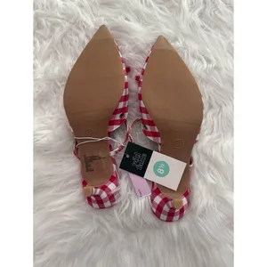 Wild Fable Red Gingham Bow Kitten Heels Size 8.5 thumbnail 8
