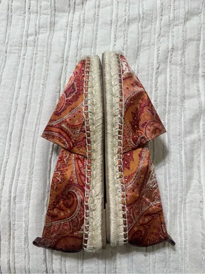 Sam Edelman Khloe Slip On Orange Paisley Espadrille thumbnail 2