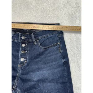 Silver Jeans Co Women's Suki Mid Rise Slim Boot Jeans Blue Dark Wash Size 31 thumbnail 8
