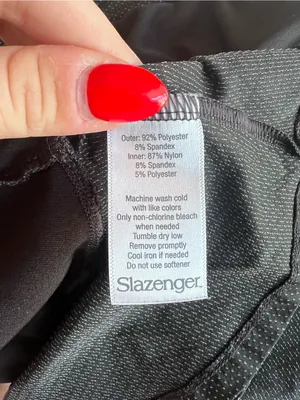 Slazenger Black Skater Tennis Skirt with Striped Waistband thumbnail 5