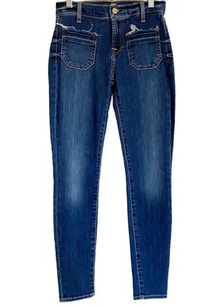 7 For All Mankind The Ankle Skinny Jeans Size 24 thumbnail 1