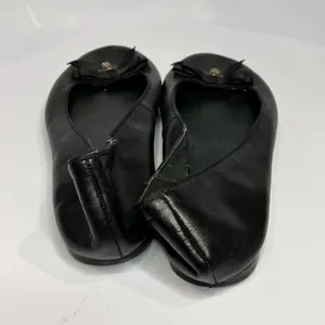 Fossil black leather ballet flats with bee charm pendant‎ size 10 thumbnail 4