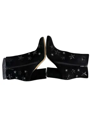 NEW The Fix Nash Oval Heel Ankle Bootie Sequin Star Black Size 8.5 thumbnail 10