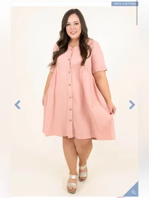 $65 NWOT Chic SoulMeet Me Here Dress, Rose 2X cotton sundress thumbnail 2