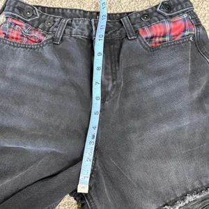Hot Topic‎ Social Collision Black Wide Leg Cropped Jeans Womens SM Grunge Retro thumbnail 11