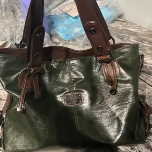 Stylish Green and Brown Women's Bag Xidibaoluo thumbnail 1