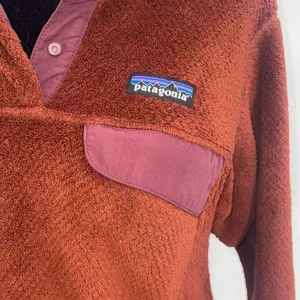 Patagonia Womens Polartec Re-Tool Snap-T Fleece Pullover Sweatshirt‎ Rusted Iron thumbnail 4