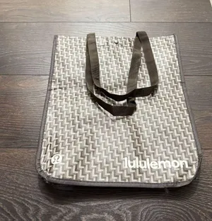 Lululemon Brown Patterned Reusable Tote Bag thumbnail 1