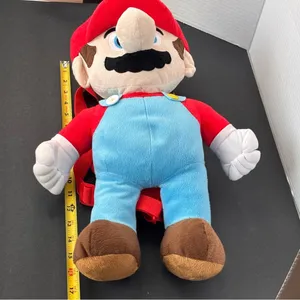 Super Mario Bros. Mario 18" Plush Backpack Nintendo Official Product thumbnail 5