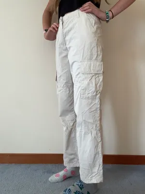 H&M white cargo pants thumbnail 2