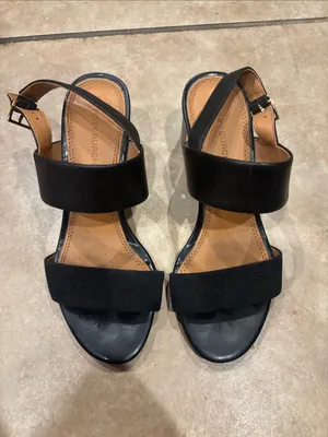 Tory Burch Gigi Black Heels with Gold Detail Under Heel thumbnail 2