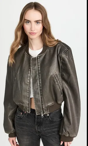 Lioness Leather Bomber Jacket thumbnail 1