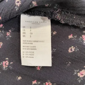 American Eagle Floral Babydoll Mini Dress Women Small Navy Button Front Sundress thumbnail 6