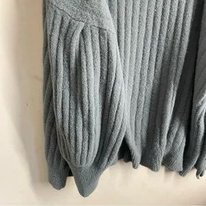 Aerie Buttercream Ribbed Oversized Sweater Green XL Soft Crewneck Pullover thumbnail 9