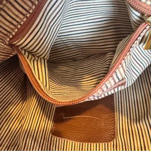 Vintage Tuscany Leather Tan Tote Bag Handbag Purse Classic thumbnail 11