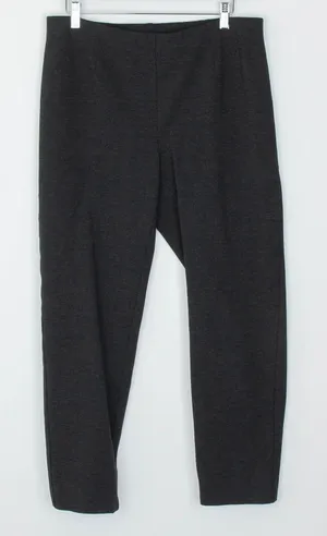 J. Jill Ponte Slim Leg Pull‎ On Pants Size M Dark Gray Stretch Everyday Capsule thumbnail 1