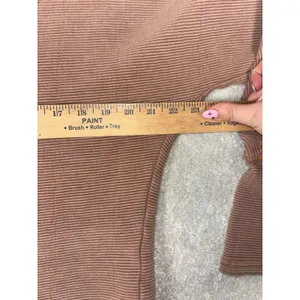 we the free‎ people ribbed off the shoulder sweater v neck medium mauve thumbnail 5
