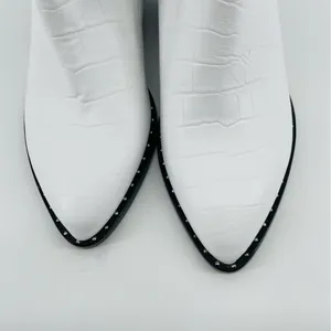 Something Navy‎ Wesley White Cowboy Booties 7.5 thumbnail 4