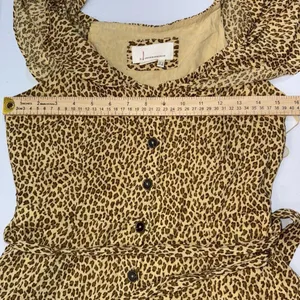 Anthropologie Designer Classy Animal Print Flutter Sleeve Boho Button‎ Dress 0 thumbnail 9