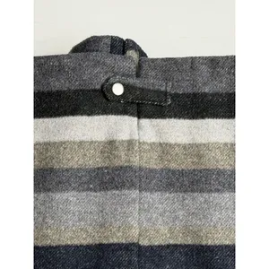 Prana‎ Lily Wool Blend Jacket Women Small Grey Striped Gorpcore Full Zip Coat thumbnail 9