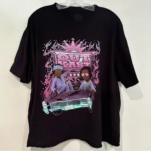 Outkast Atliens Graphic T-Shirt Women's 2XL‎ Black Andre 3000 Big Boy ATL Rap thumbnail 1