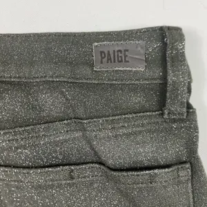 Paige Jeans Womens 29 Gray Silver Claudine Crop Flare Glitter Coated‎ Shimmer thumbnail 9