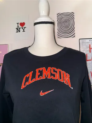 Nike Clemson Tigers Long Sleeve Cropped T-Shirt thumbnail 5