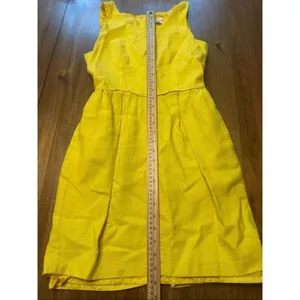 J.Crew Yellow Textured Cotton Dress. Size 2. Sleeveless. Preppy. thumbnail 9